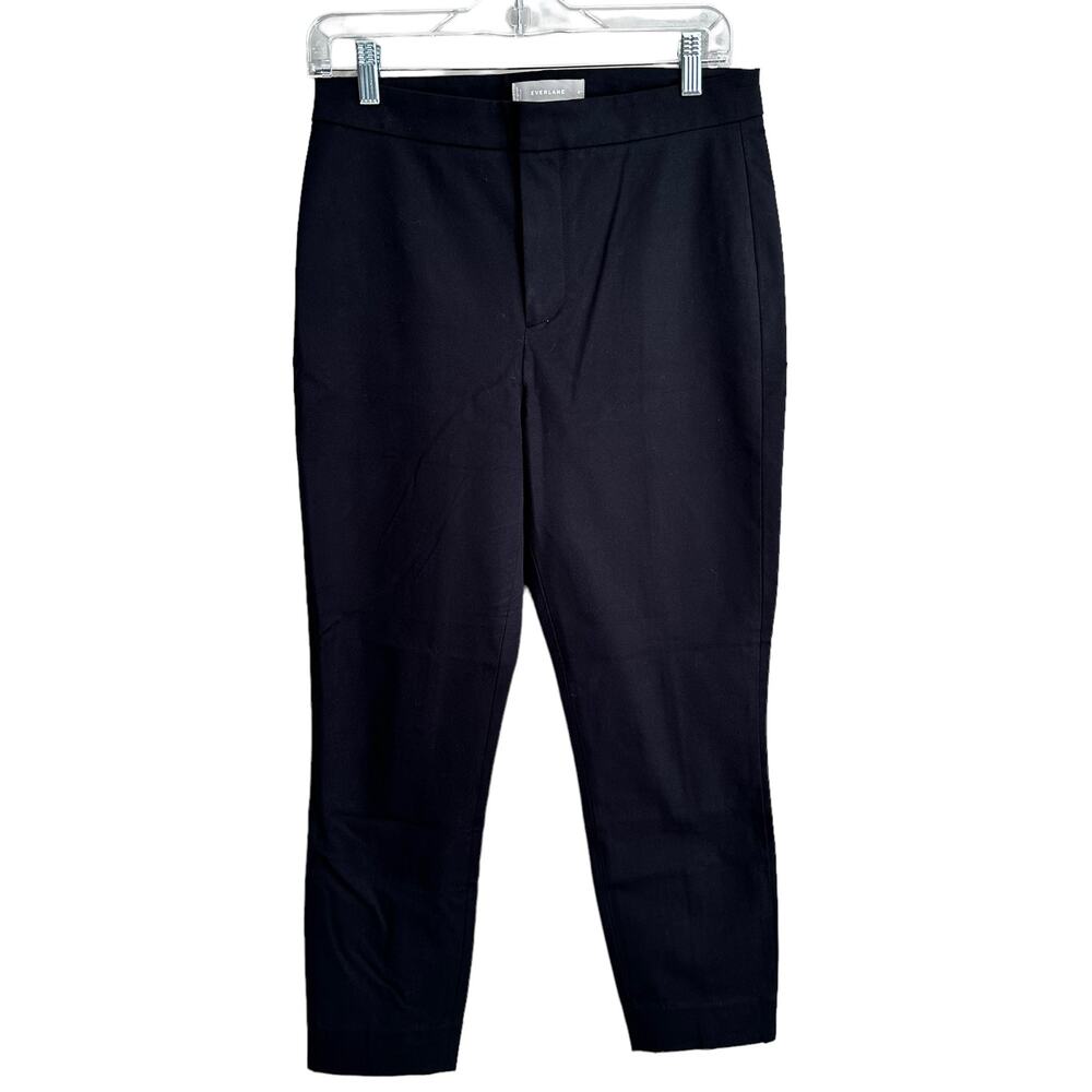 Everlane The Fixed Waist Stretch Cotton Pant Black 6